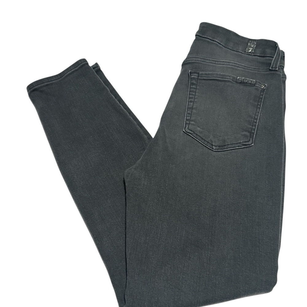 7 For All Mankind Dark Gray Straight Leg Jeans